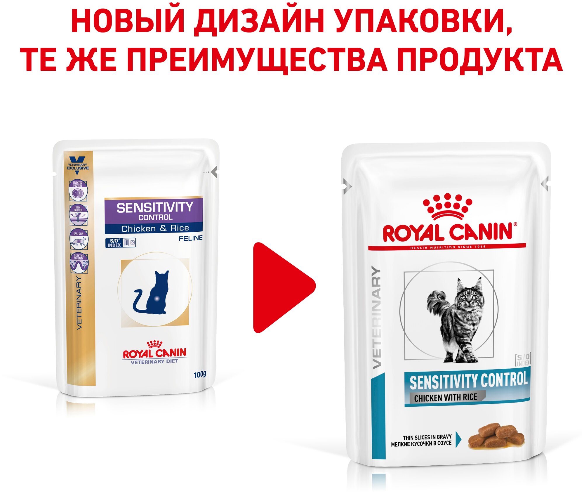 Влажный корм для кошек Royal Canin Sensitivity при проблемах с ЖКТ, при аллергии, с курицей, с рисом 12 шт. х 85 г (кусочки в соусе) - фотография № 6