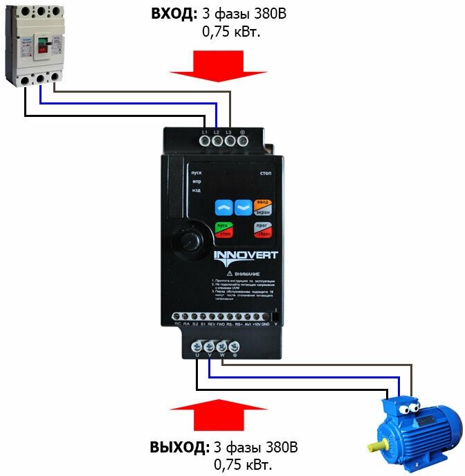 Частотный преобразователь INNOVERT ISD751M43E 0,75кВт 380В/ Преобразователь частоты Инноверт - фотография № 10