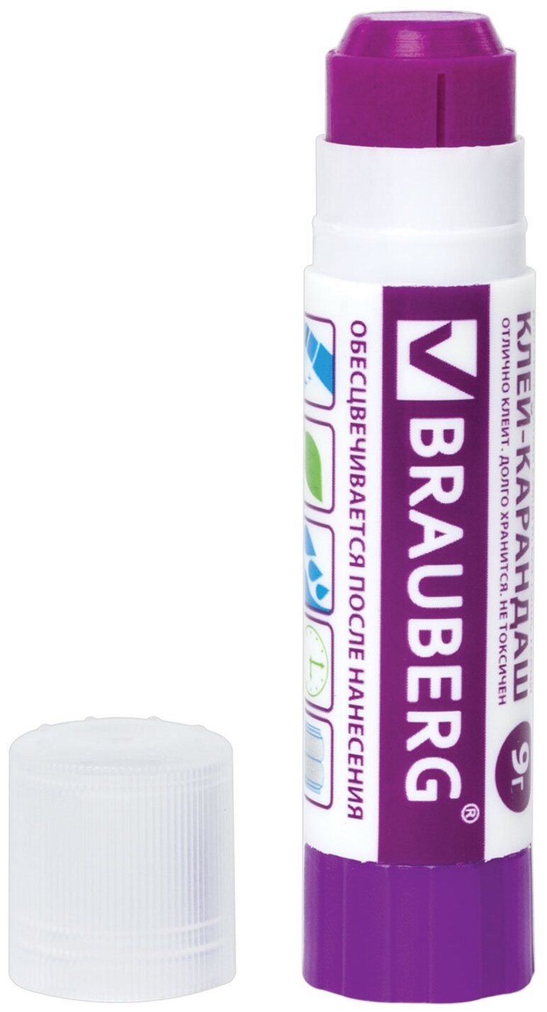 фото BRAUBERG Клей-карандаш обесцвечивающийся 220872