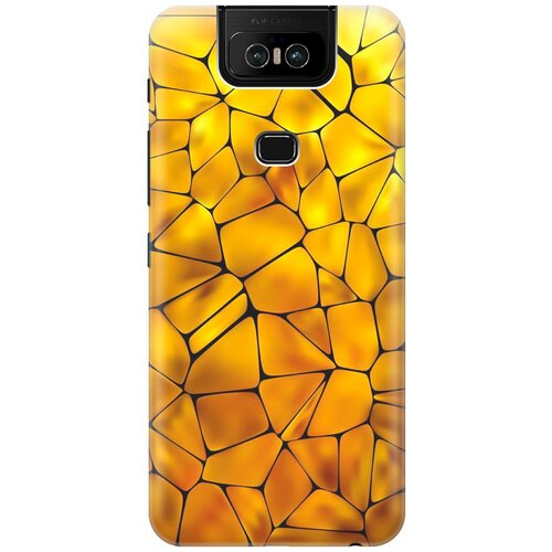 фото Силиконовый чехол на asus zenfone 6 zs630kl / асус зенфон 6 с принтом "янтарный узор" re:pa