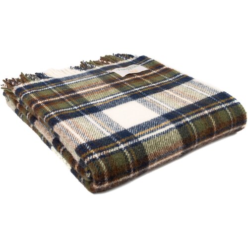 Шотландский 100% шерстяной плед Tweedmill Tartan - Muted Dress Stewart. Шотландская клетка. Произведено в Великобритании
