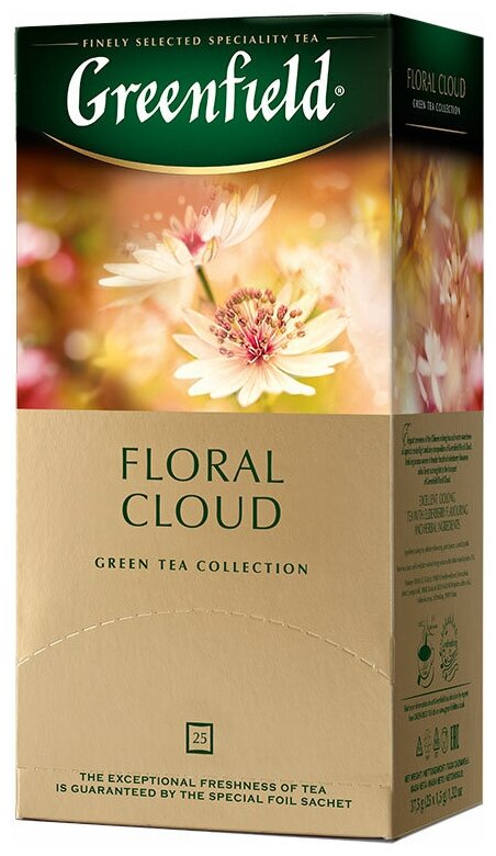 Greenfield чай зеленый пакетированный Floral Cloud 1,5г*25п - фотография № 4