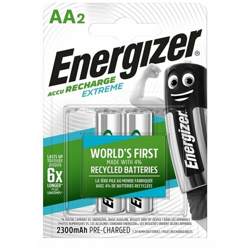 фото Энерджайзер аккумулятор extreme nh15/aa 2300 bp2 pre-ch (2шт) 1.2v energizer