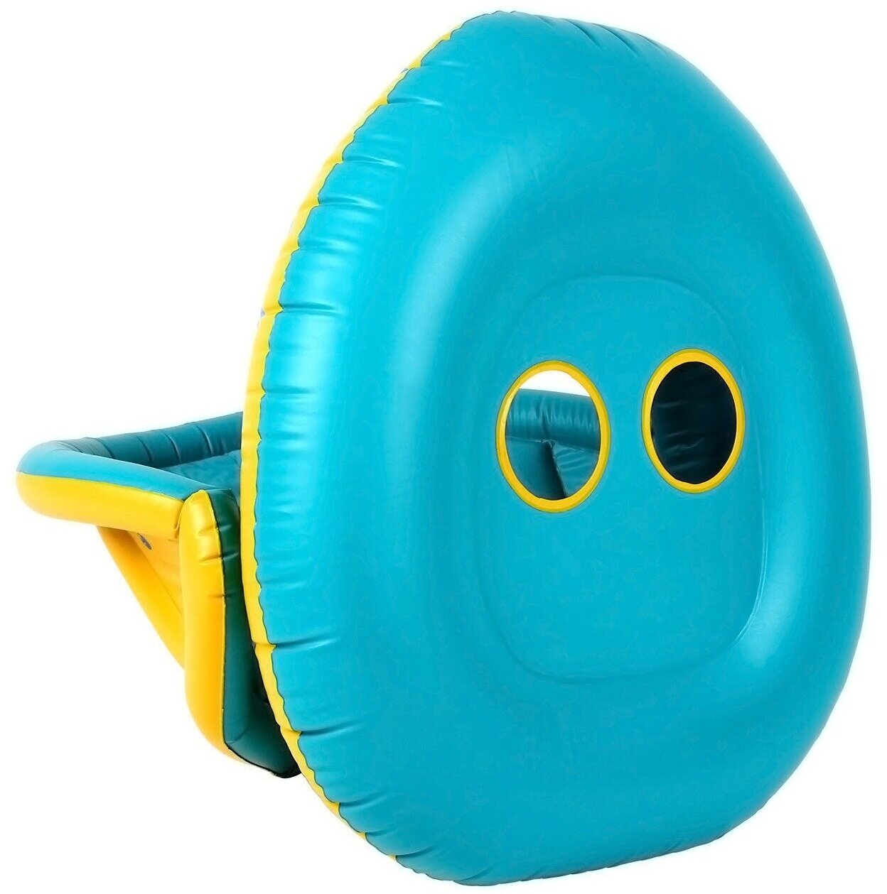 Надувная машинка со звуковым рулем и защитой от солнца, надувной круг ...