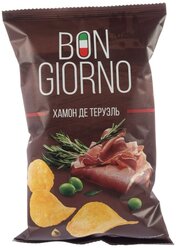 Чипсы BON GIORNO картофельные со вкусом Хамона де теруэль, 90 г