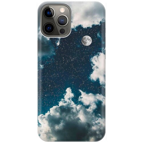 фото Силиконовый чехол на apple iphone 12 pro max / эпл айфон 12 про макс с принтом "лунное небо" re:pa