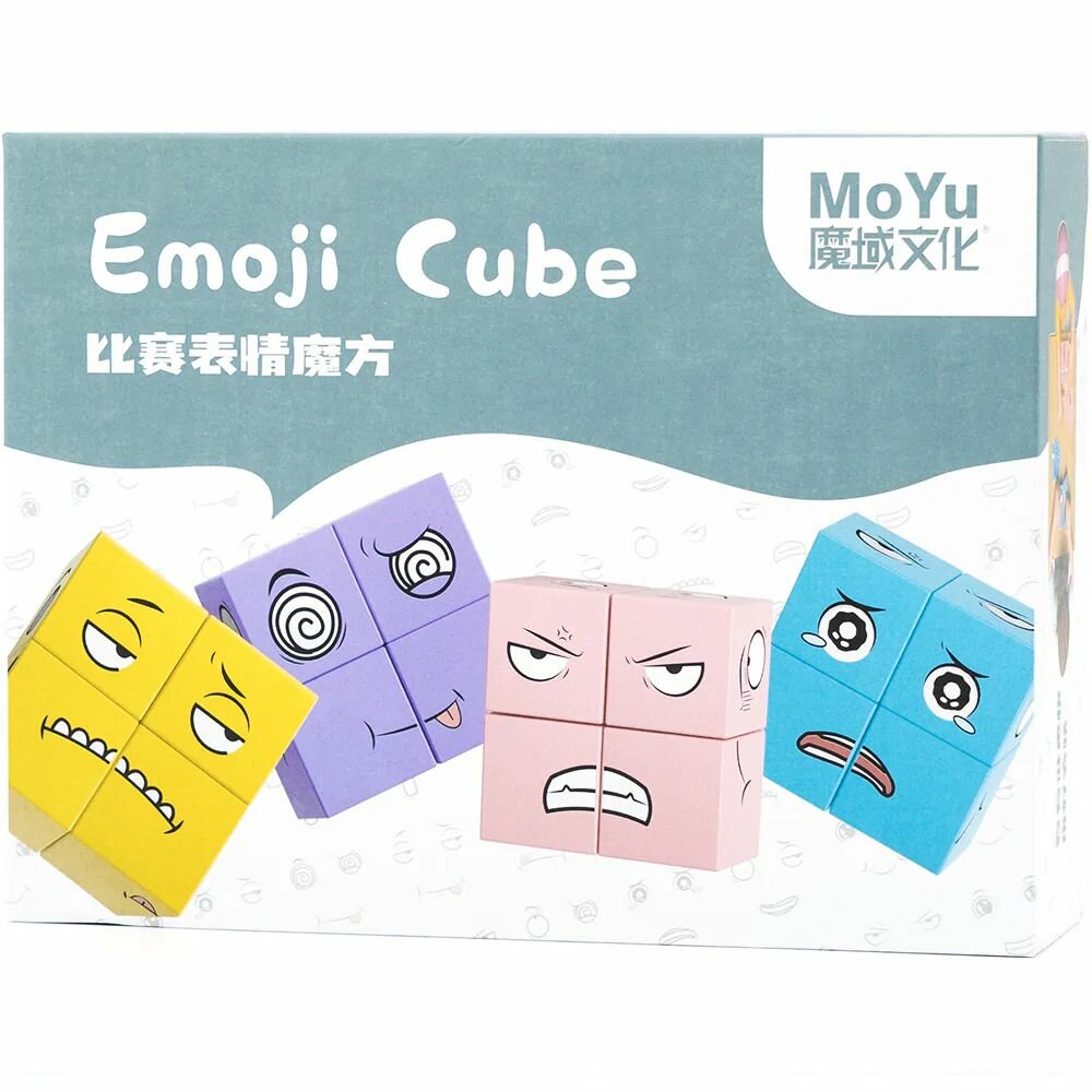 Настольная игра Антистресс MoYu Emoji Cube / Головоломка собери эмоцию