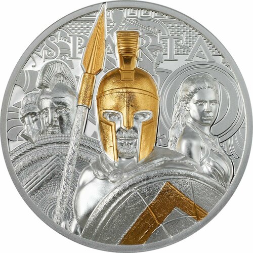 Монета серебряная Острова Кука 20 долларов 2023 Спарта монета серебряная острова кука 5 долларов 2023 метеорит тенхэм