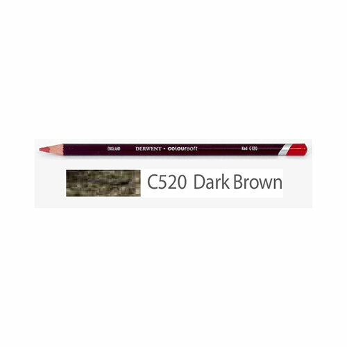Derwent Карандаш цветной Coloursoft 701004 №C520 Коричневый темный