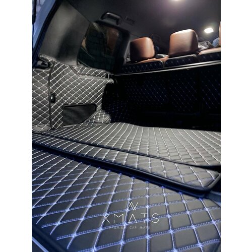 3D коврики из экокожи в багажник для Toyota Land Cruiser 200 5 мест (11 п-е, 2007 - 2021) / 3Д коврики из экокожи в багажник для Тойота Лэнд Крузер 200 5 мест (11 п-е, 2007 - 2021)