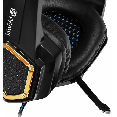 Наушники с микрофоном Оклик HS-L310G Guardian черныйзолотистый 22м мониторные оголовье 359483 100000₽