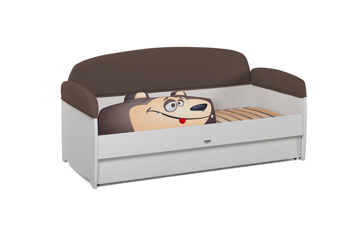 Futuka Kids диван-кровать Urban цвет капучино, с ящиком для белья, мягкими подлокотниками, 160х80см.