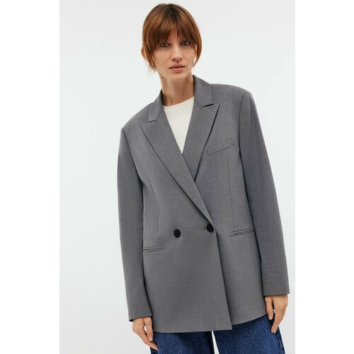 фото Пиджак baon b1224504, размер xl, grey melange