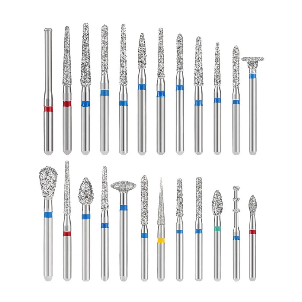 AZDENT набор алмазных боров FG1.6 мм для полировки, only 24pcs burs