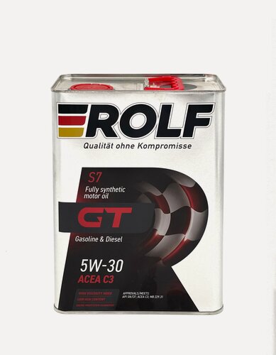 Изображение товара Масло моторное Rolf S7 GT 5w-30, синтетическое, 4 литра, для авто