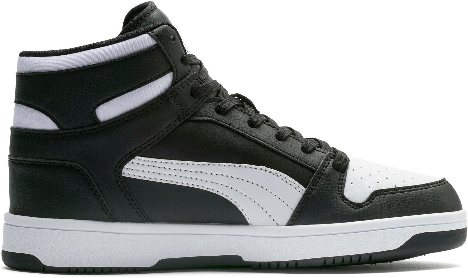 Кеды PUMA Rebound Layup Sl, полнота F, размер 9,5 UK, черный, белый — фото 1