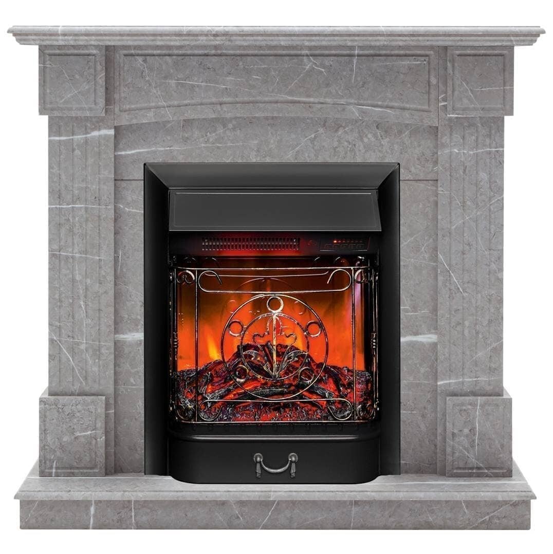 Камин RealFlame Andrea STD GR с очагом Majestic Lux Black RC