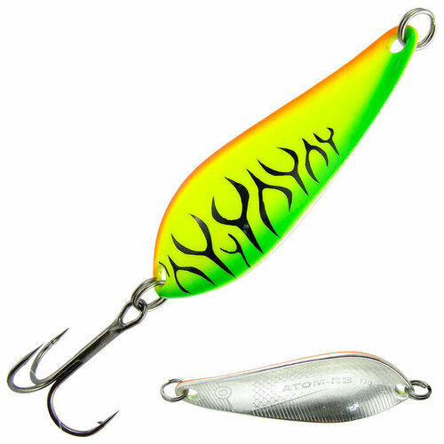 Блесна из латуни на щуку, покрыта золотом и серебром RB (Русская Блесна) Атом 13гр - 193