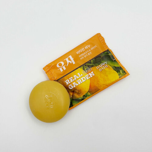 Happy Bath мыло (90гр) с натуральным экстрактом Юдзу (цитрусовый аромат)