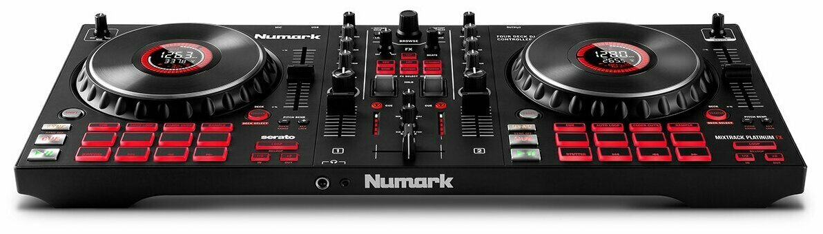 NUMARK Mixtrack Platinum FX, DJ-контроллер для Serato, 4 деки, эффекты, фильтры, дисплеи джогов — фото 1