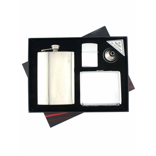 Подарочный набор для мужчин фляжка 250 мл с рюмками из нержавеющей стали