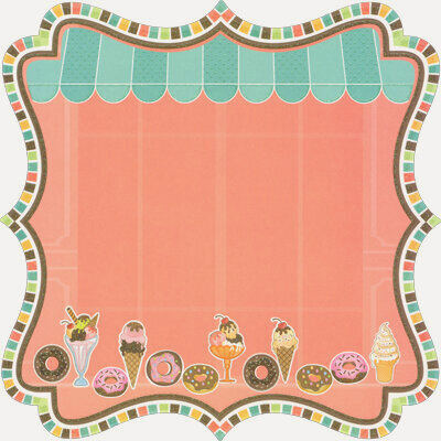 Изображение товара Mr.Painter бумага для скрапбукинга PSF-LK44 190 г/м2, размер 29.5×29.5 см, дизайн Мороженое 119