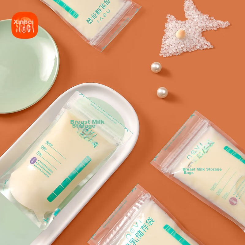 Xinbei Breast Milk Storage Bags, Milk Preservation Bags, Breast Milk Storage Bags, Disposable Milk Storage Bags for Freezing, Thickened Leak-Proof, 30 Pieces