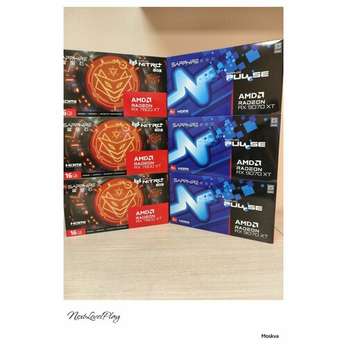 Видеокарта RX 9070XT Radeon AMD Sapphire Pulse 16G трехкулерная черный стандарт 123851₽