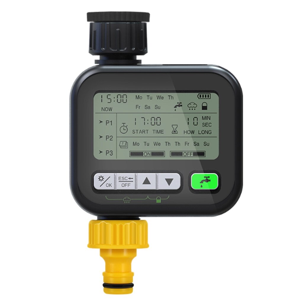 Sprinkler Timer Water Timer Hose Timer with Rain Auto Sensor Kid Lock Function 6 Separate WateringPrograms Faucet Timer