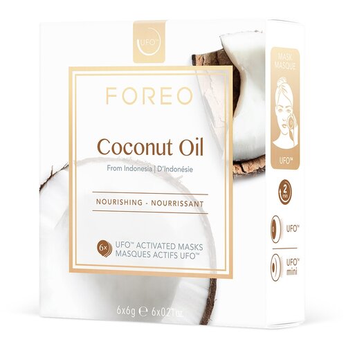 FOREO Coconut Oil Маска, активированная UFO, 6 г, 6 мл foreo manuka honey маска активированная ufo 6 г 6 мл