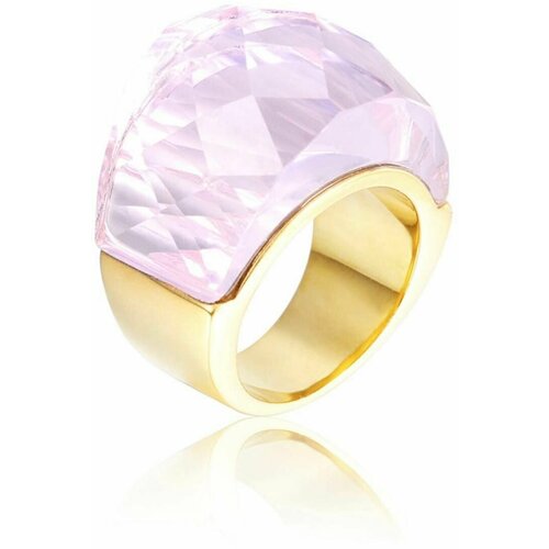 Кольцо женское большое бижутерия с розовым камнем кристаллом 16 17 18 19