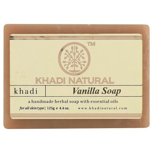 khadi natural мыло кусковое orange soap 125 г Khadi Natural Мыло кусковое Herbal Vanilla Soap, 125 г