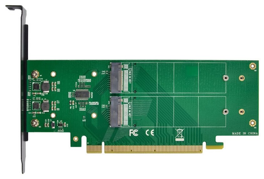 Переходник PCI-Ex16 - NGFF(M2) SSD | PCI-E 30->4 x M2 M key NVMe SSD | ORIENT C306E4