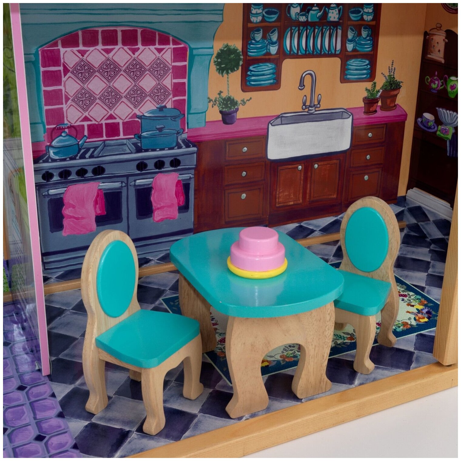 Деревянный домик Barbie (Барби) KidKraft Особняк мечты с мебелью 13 элементов - фото №4