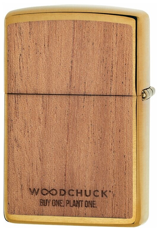 Зажигалка Zippo 29901 бензиновая WOODCHUCK USA Flame Brushed Brass - фотография № 2