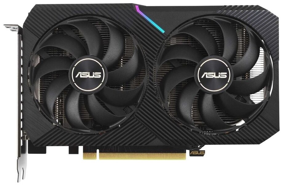 Видеокарта ASUS NVIDIA GeForce RTX 3050, DUAL-RTX3050-O8G, 8ГБ, GDDR6, OC, Ret