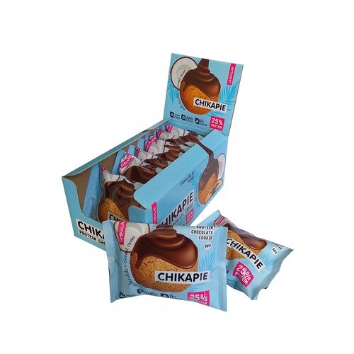 Bombbar, CHIKALAB Протеиновое печенье Chikapie с начинкой, упаковка 9шт по 60г (кокос)