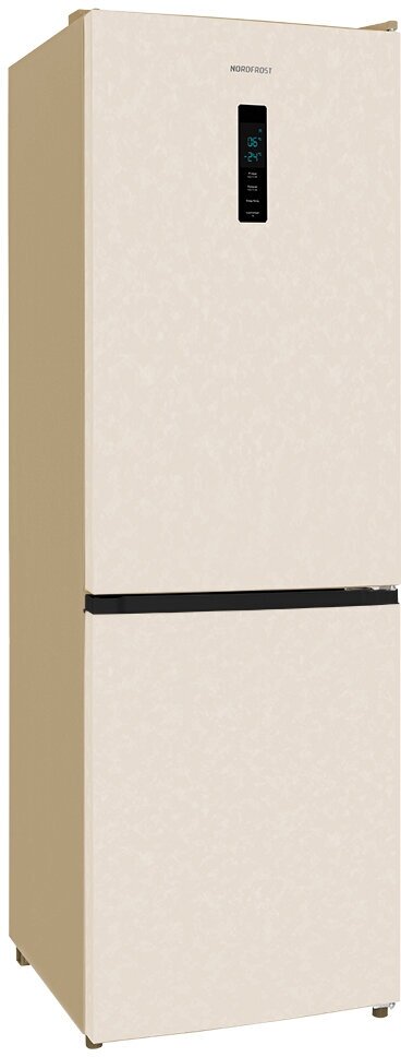 Холодильник NORDFROST RFC 350D NFYm двухкамерный, 348 л объем, Total No Frost, мрамор бежевый - фотография № 1