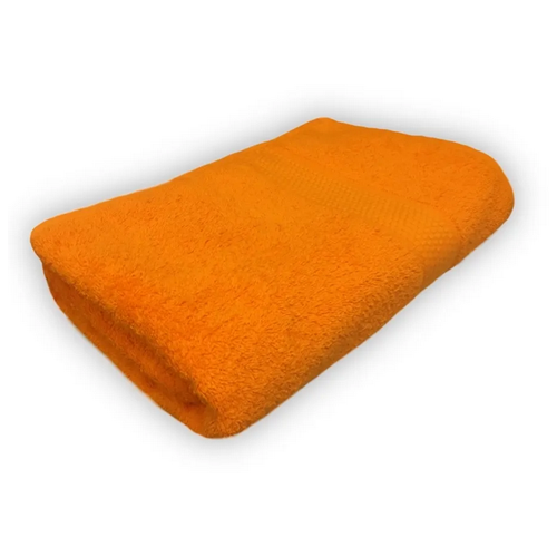 Полотенце махровое гладкокрашеное 50х90, апельсиновое 460 гр/м2