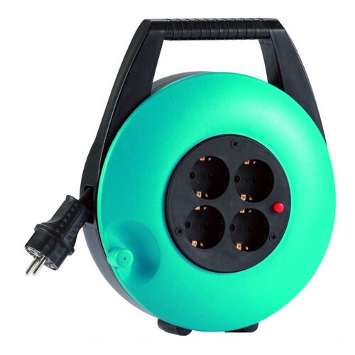 HEDI Удлинитель на катушке 4GS IP20 8м H05VV-F3G1,5 зеленый KBT08T