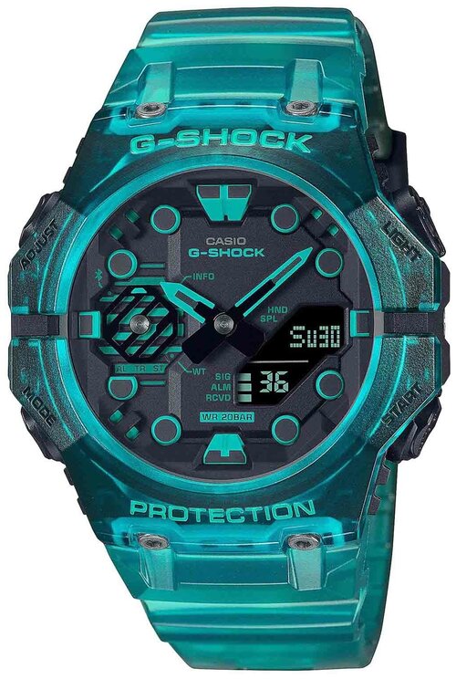 Наручные часы CASIO Часы мужские Casio G-Shock GA-B001G-2A, голубой, черный
