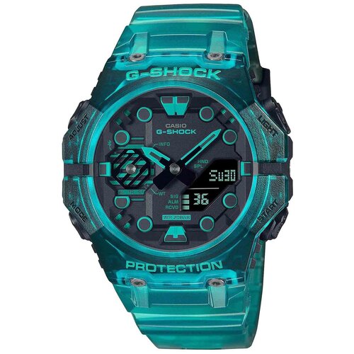 фото Наручные часы casio часы мужские casio g-shock ga-b001g-2a, голубой, черный