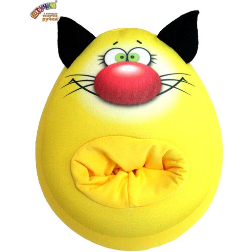 Подставка под телефон-игрушка антистресс Котик, желтый подставка под телефон котик
