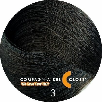 CDC 3 Темно-коричневый стойкий краситель для волос 100 мл
