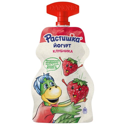 творожок danone растишка 3 5% клубника 100г Йогурт Растишка Клубника, с 3 лет, 2.6%, 70 г