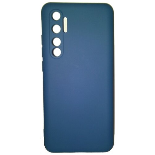 фото Чехол-накладка для xiaomi mi note 10 lite синий, microfiber case, borasco