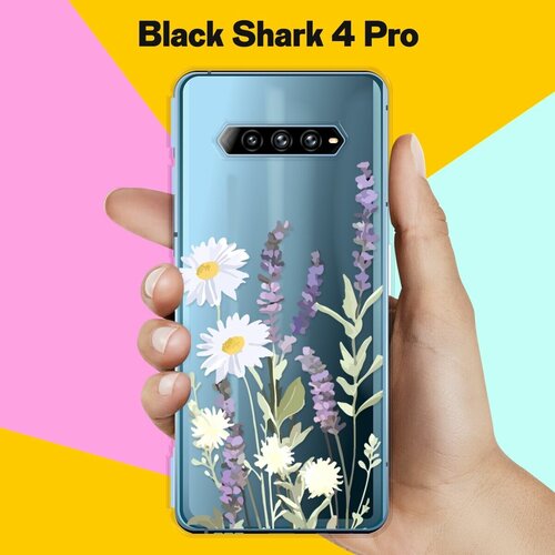 Силиконовый чехол на Xiaomi Black Shark 4 Pro Цветы / для Сяоми Блэк Шарк 4 Про