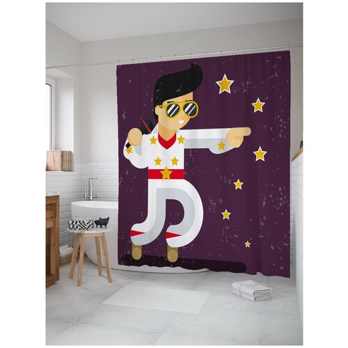 фото Штора для ванной joyarty звезда элвис 180х200 (sc-78583)