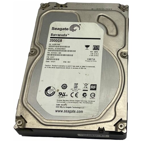 Жесткий диск Seagate Barracuda ST2000DM001 2TB SATA 35 675100₽