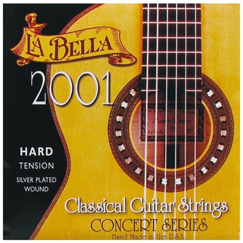 la bella 2001hard струны для классической гитары hard tension нейлоновые профессиональные посереб La Bella 2001HARD Струны для классической гитары Hard Tension, нейлоновые, профессиональные, посереб
